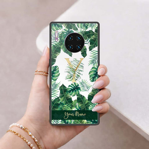 Huawei Mate 30 Pro Cover - Personalized Alphabet Series - HQ Ultra Shine Premium Infinity Glass Soft Silicon Borders Case
