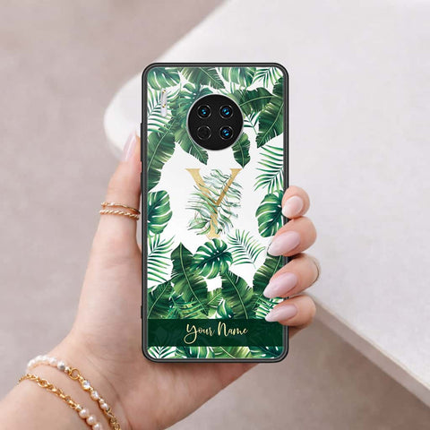 Huawei Mate 30 Cover - Personalized Alphabet Series - HQ Ultra Shine Premium Infinity Glass Soft Silicon Borders Case