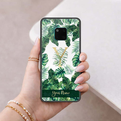 Huawei Mate 20 Pro Cover - Personalized Alphabet Series - HQ Ultra Shine Premium Infinity Glass Soft Silicon Borders Case