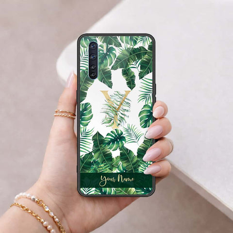 Oppo F15 Cover - Personalized Alphabet Series - HQ Ultra Shine Premium Infinity Glass Soft Silicon Borders Case