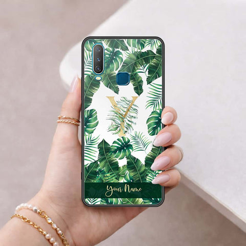 Vivo Y12 Cover - Personalized Alphabet Series - HQ Ultra Shine Premium Infinity Glass Soft Silicon Borders Case