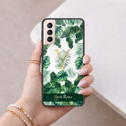 Samsung Galaxy S21 5G Cover - Personalized Alphabet Series - HQ Ultra Shine Premium Infinity Glass Soft Silicon Borders Case