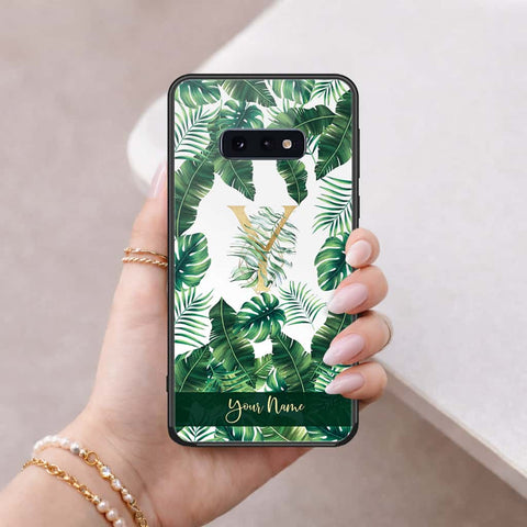 Samsung Galaxy S10e Cover - Personalized Alphabet Series - HQ Ultra Shine Premium Infinity Glass Soft Silicon Borders Case