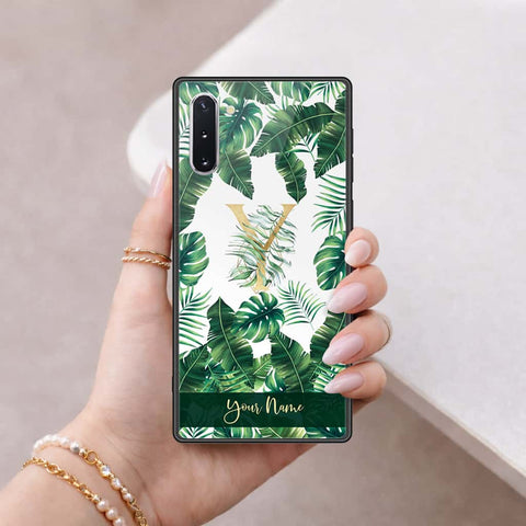 Samsung Galaxy Note 10 Cover - Personalized Alphabet Series - HQ Ultra Shine Premium Infinity Glass Soft Silicon Borders Case