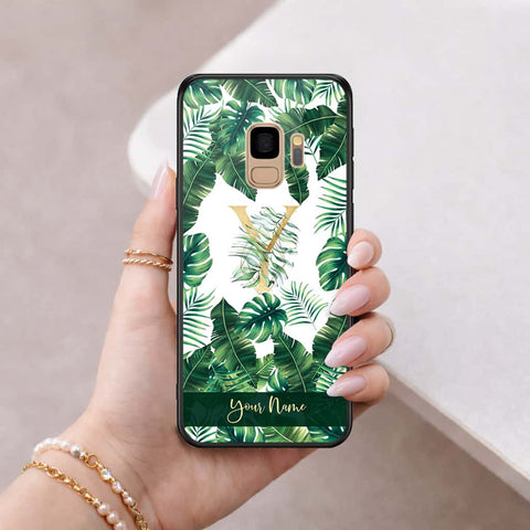 Samsung Galaxy S9 Cover - Personalized Alphabet Series - HQ Ultra Shine Premium Infinity Glass Soft Silicon Borders Case