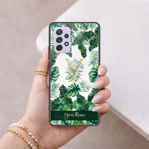 Samsung Galaxy A72 Cover - Personalized Alphabet Series - HQ Ultra Shine Premium Infinity Glass Soft Silicon Borders Case