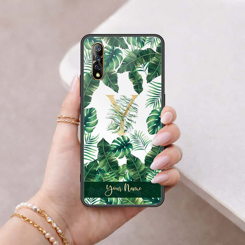 vivo Z5 Cover - Personalized Alphabet Series - HQ Ultra Shine Premium Infinity Glass Soft Silicon Borders Case