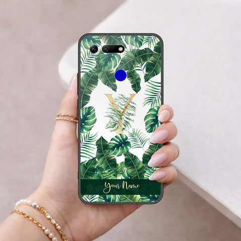 Huawei Honor View 20 Cover - Personalized Alphabet Series - HQ Ultra Shine Premium Infinity Glass Soft Silicon Borders Case