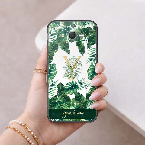 Samsung Galaxy J7 2015 Cover - Personalized Alphabet Series - HQ Ultra Shine Premium Infinity Glass Soft Silicon Borders Case