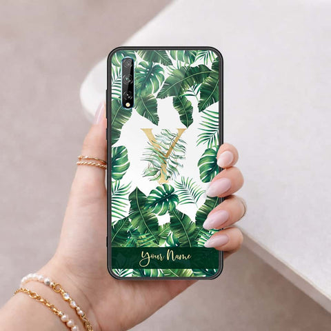 Huawei Y8p Cover - Personalized Alphabet Series - HQ Ultra Shine Premium Infinity Glass Soft Silicon Borders Case