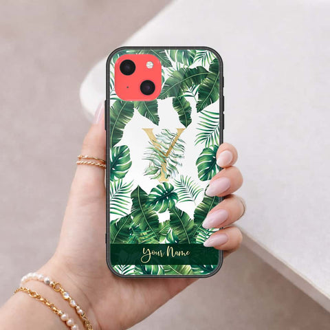 iPhone 13 Mini Cover - Personalized Alphabet Series - HQ Ultra Shine Premium Infinity Glass Soft Silicon Borders Case