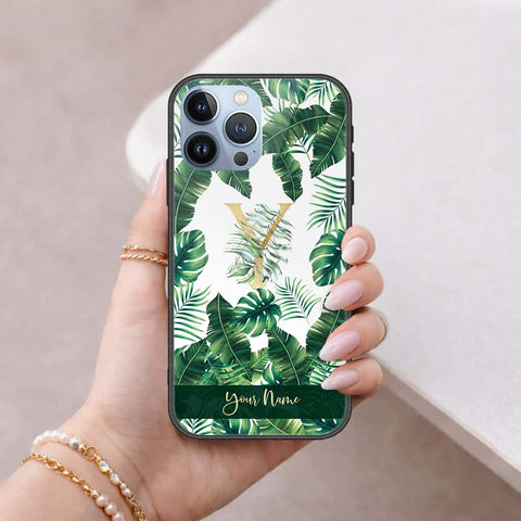 iPhone 13 Pro Max Cover - Personalized Alphabet Series - HQ Ultra Shine Premium Infinity Glass Soft Silicon Borders Case