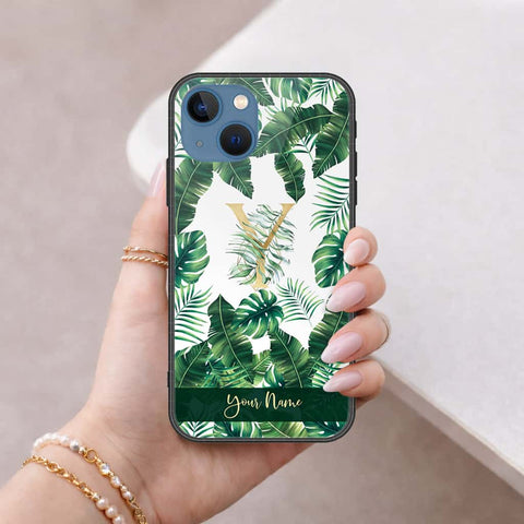 iPhone 13 Cover - Personalized Alphabet Series - HQ Ultra Shine Premium Infinity Glass Soft Silicon Borders Case