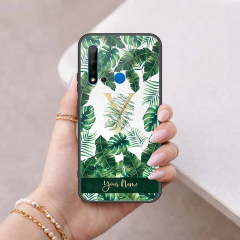 Huawei P20 Lite 2019 Cover - Personalized Alphabet Series - HQ Ultra Shine Premium Infinity Glass Soft Silicon Borders Case