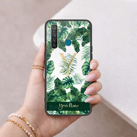 Realme 5 Pro Cover - Personalized Alphabet Series - HQ Ultra Shine Premium Infinity Glass Soft Silicon Borders Case
