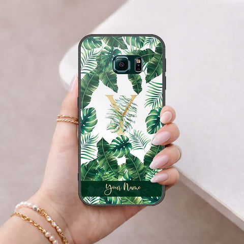 Samsung Galaxy S6 Edge Plus Cover - Personalized Alphabet Series - HQ Ultra Shine Premium Infinity Glass Soft Silicon Borders Case