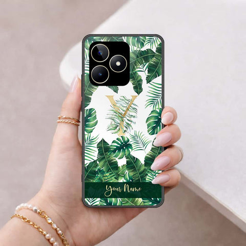 Realme C53 Cover - Personalized Alphabet Series - HQ Ultra Shine Premium Infinity Glass Soft Silicon Borders Case