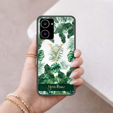 Realme 10 Cover - Personalized Alphabet Series - HQ Ultra Shine Premium Infinity Glass Soft Silicon Borders Case