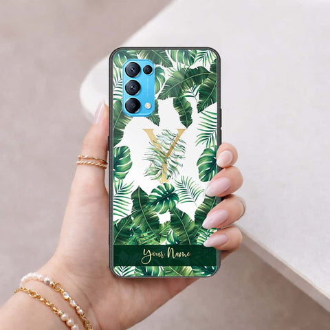Oppo Reno 5 4G Cover - Personalized Alphabet Series - HQ Ultra Shine Premium Infinity Glass Soft Silicon Borders Case
