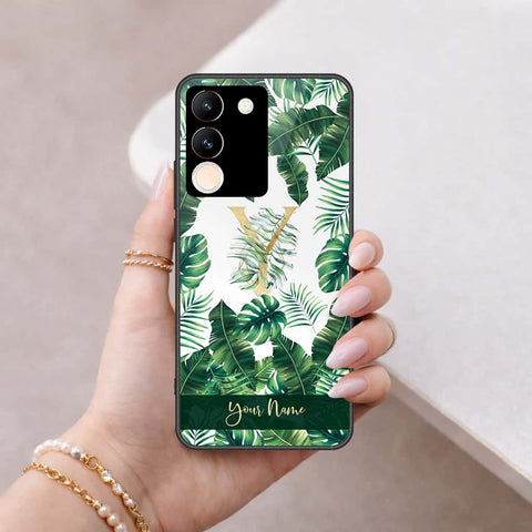 Vivo V29e Cover - Personalized Alphabet Series - HQ Ultra Shine Premium Infinity Glass Soft Silicon Borders Case
