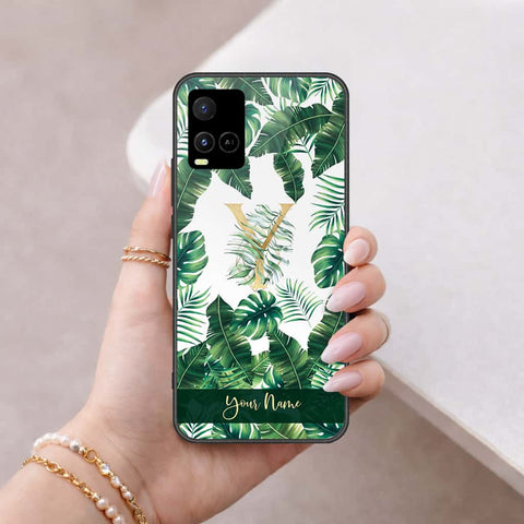 Vivo Y32 Cover - Personalized Alphabet Series - HQ Ultra Shine Premium Infinity Glass Soft Silicon Borders Case