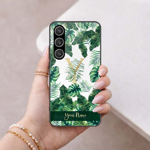 Samsung Galaxy S25 FE Cover - Personalized Alphabet Series - HQ Ultra Shine Premium Infinity Glass Soft Silicon Borders Case