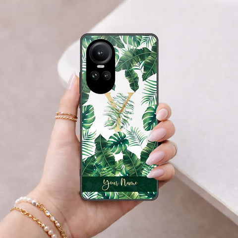 Oppo Reno 10 Pro Cover - Personalized Alphabet Series - HQ Ultra Shine Premium Infinity Glass Soft Silicon Borders Case