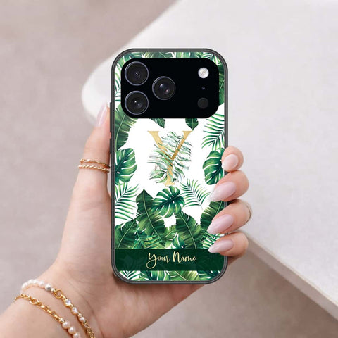 iPhone 17 Pro - Personalized Alphabet Series - HQ Ultra Shine Premium Infinity Glass Soft Silicon Borders Case