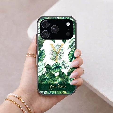 iPhone 18 Pro Max - Personalized Alphabet Series - HQ Ultra Shine Premium Infinity Glass Soft Silicon Borders Case