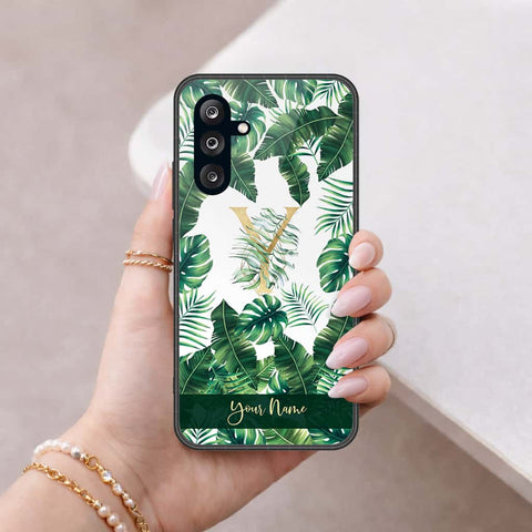 Samsung Galaxy A56 Cover - Personalized Alphabet Series - HQ Ultra Shine Premium Infinity Glass Soft Silicon Borders Case