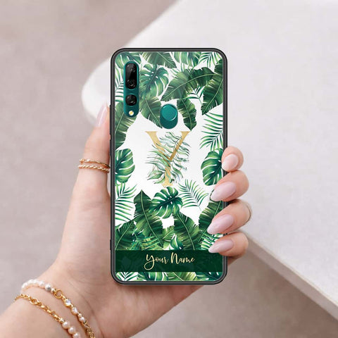 Huawei P Smart Z Cover - Personalized Alphabet Series - HQ Ultra Shine Premium Infinity Glass Soft Silicon Borders Case