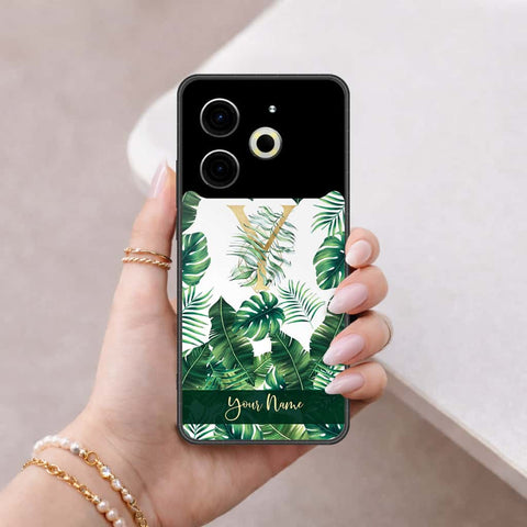 Tecno Pova 6 Cover - Personalized Alphabet Series - HQ Ultra Shine Premium Infinity Glass Soft Silicon Borders Case