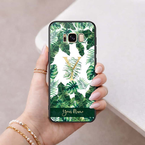 Samsung Galaxy S8 Plus Cover - Personalized Alphabet Series - HQ Ultra Shine Premium Infinity Glass Soft Silicon Borders Case