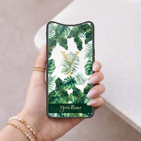 Oppo Find X Cover - Personalized Alphabet Series - HQ Ultra Shine Premium Infinity Glass Soft Silicon Borders Case