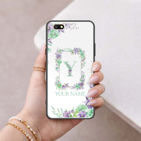 Oppo A77 Cover - Personalized Alphabet Series - HQ Ultra Shine Premium Infinity Glass Soft Silicon Borders Case
