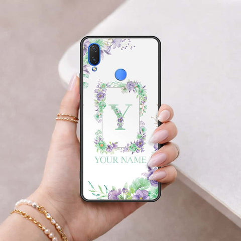 Huawei Y9 2019 Cover - Personalized Alphabet Series - HQ Ultra Shine Premium Infinity Glass Soft Silicon Borders Case