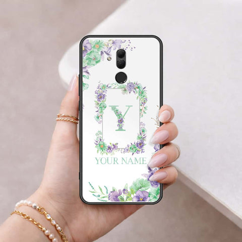 Huawei Mate 20 Lite Cover - Personalized Alphabet Series - HQ Ultra Shine Premium Infinity Glass Soft Silicon Borders Case