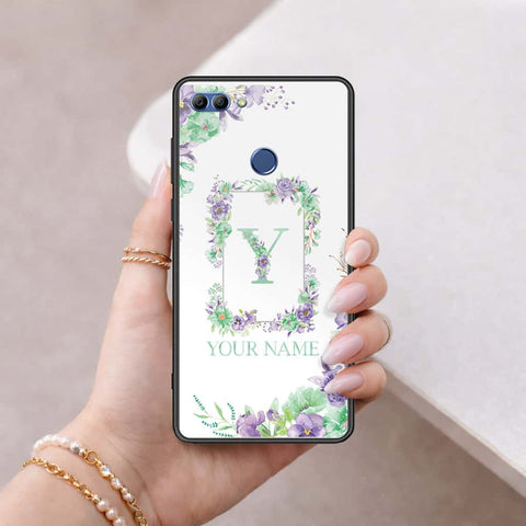 Huawei Enjoy 8 Plus Cover - Personalized Alphabet Series - HQ Ultra Shine Premium Infinity Glass Soft Silicon Borders Case