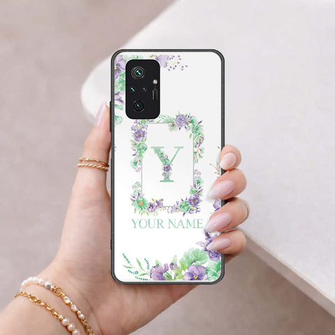 Xiaomi Redmi Note 10 Pro 4G Cover - Personalized Alphabet Series - HQ Ultra Shine Premium Infinity Glass Soft Silicon Borders Case
