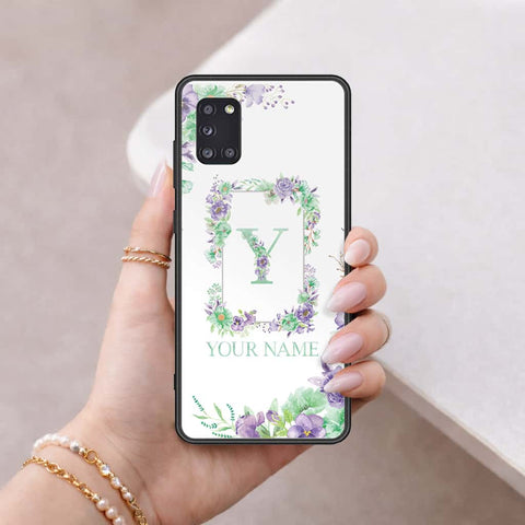 Samsung Galaxy A31 Cover - Personalized Alphabet Series - HQ Ultra Shine Premium Infinity Glass Soft Silicon Borders Case