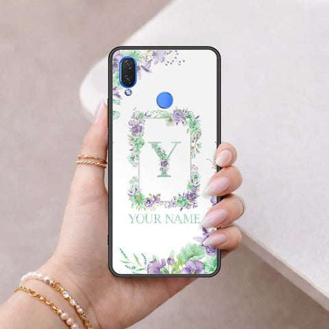 Huawei P Smart Plus Cover - Personalized Alphabet Series - HQ Ultra Shine Premium Infinity Glass Soft Silicon Borders Case