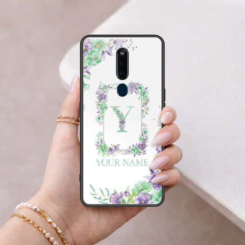 Oppo F11 Pro Cover - Personalized Alphabet Series - HQ Ultra Shine Premium Infinity Glass Soft Silicon Borders Case