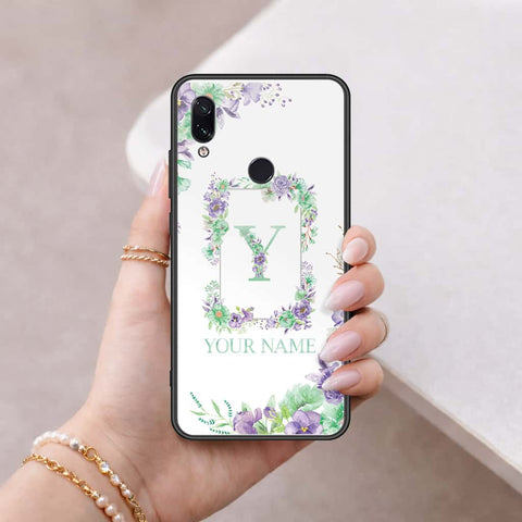 Xiaomi Redmi Note 7 Cover - Personalized Alphabet Series - HQ Ultra Shine Premium Infinity Glass Soft Silicon Borders Case