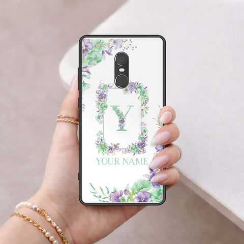 Xiaomi Redmi Note 4 / 4X Cover - Personalized Alphabet Series - HQ Ultra Shine Premium Infinity Glass Soft Silicon Borders Case