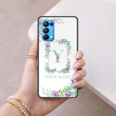 Oppo Reno 5 Pro 5G Cover - Personalized Alphabet Series - HQ Ultra Shine Premium Infinity Glass Soft Silicon Borders Case