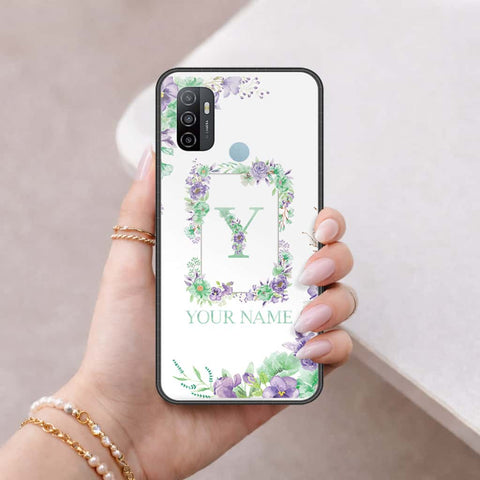 Oppo A53s Cover - Personalized Alphabet Series - HQ Ultra Shine Premium Infinity Glass Soft Silicon Borders Case