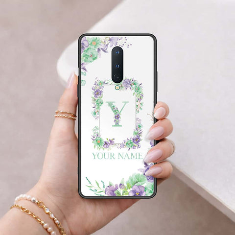 OnePlus 8 Cover - Personalized Alphabet Series - HQ Ultra Shine Premium Infinity Glass Soft Silicon Borders Case