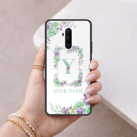 OnePlus 7T Pro Cover - Personalized Alphabet Series - HQ Ultra Shine Premium Infinity Glass Soft Silicon Borders Case