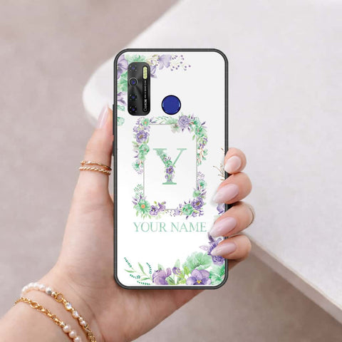 Tecno Camon 15 Air Cover - Personalized Alphabet Series - HQ Ultra Shine Premium Infinity Glass Soft Silicon Borders Case