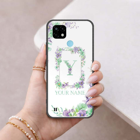 Realme C21 Cover - Personalized Alphabet Series - HQ Ultra Shine Premium Infinity Glass Soft Silicon Borders Case